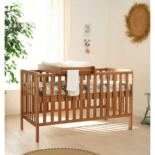 Tutti Bambini Malmo Cot Bed, Top Changer And Mattress Bundle - Oak