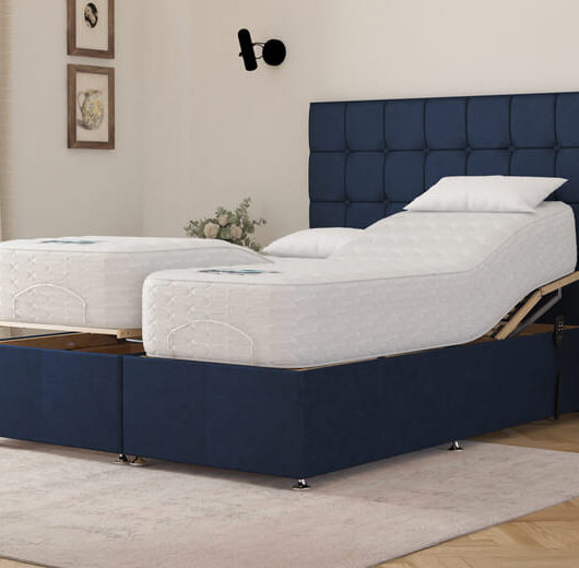 Uplift Elevate Comfort Foam Adjustable Bed and Mattress Set, Silver, No Drawer, 75x200